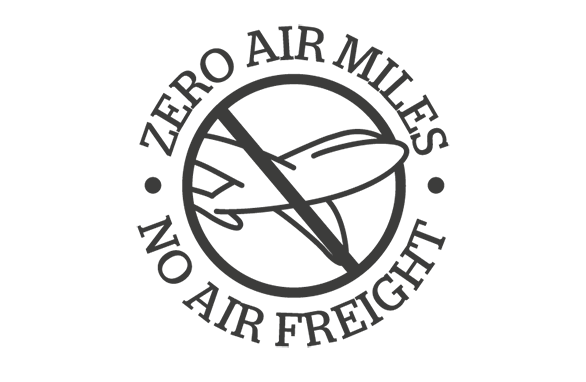 An illustration of a zero air freight logo