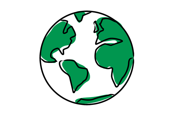 An illustration of the earth