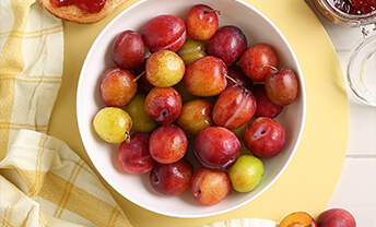 Organic English Victoria Plums are back in season