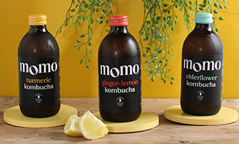 Take 20% off zesty, organic kombucha from MOMO