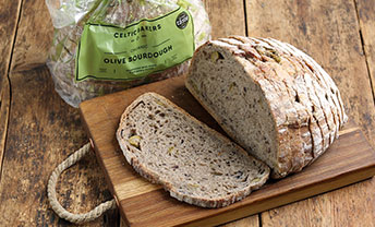 Enjoy delicious Olive Sourdough from the Celtic Bakers