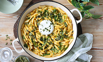 Serve up a delicious Squash, Sage & Goat's Cheese Penne