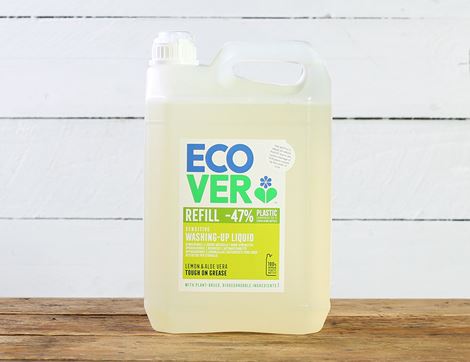 Lemon & Aloe Vera Washing Up Liquid Refill, Ecover (5L)