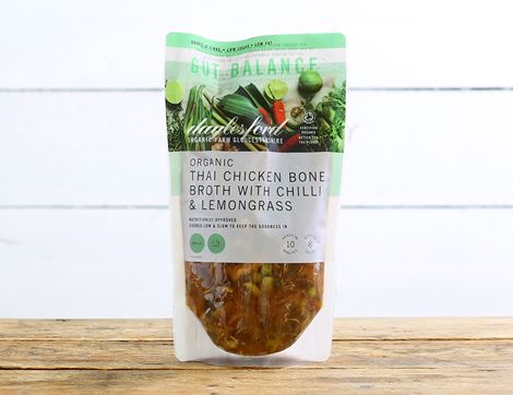 Thai Chicken Broth with Lemongrass & Chilli, Organic, Daylesford (500ml)