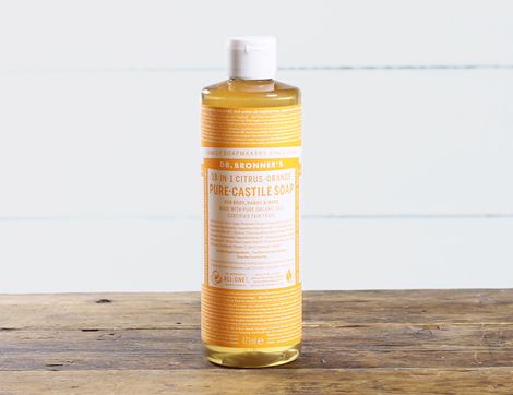 organic citrus orange castile liquid soap dr bronner