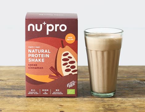 organic cacao cinnamon natural protein shake nu pro