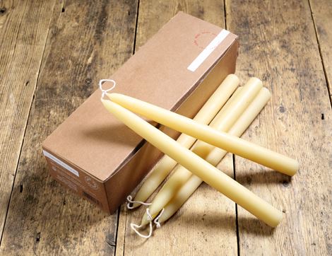organic beeswax taper candle