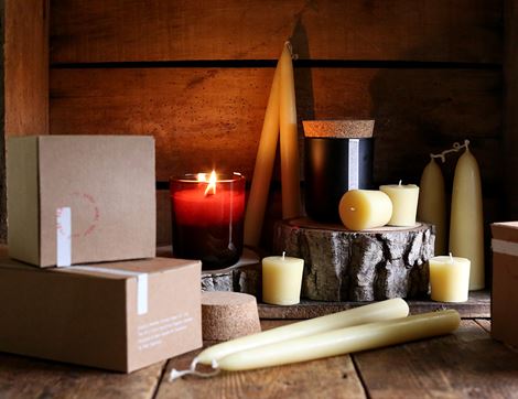Beeswax Votives, Organic, Skar Organics (4 candles)