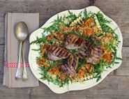 Lamb Chops with Smoked Aubergine Salad