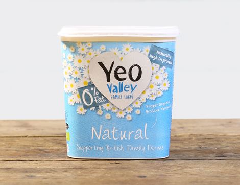 organic natural yogurt 0% yeo valley