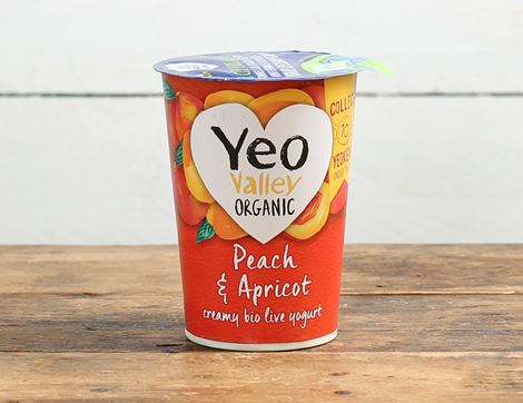organic peach and apricot yogurt yeo valley