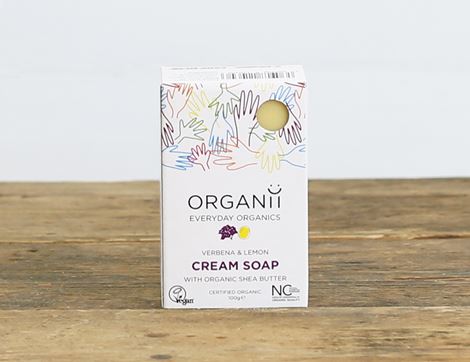 Cream Soap, Lemon & Verbena Scented, Organic, Organii (100g)