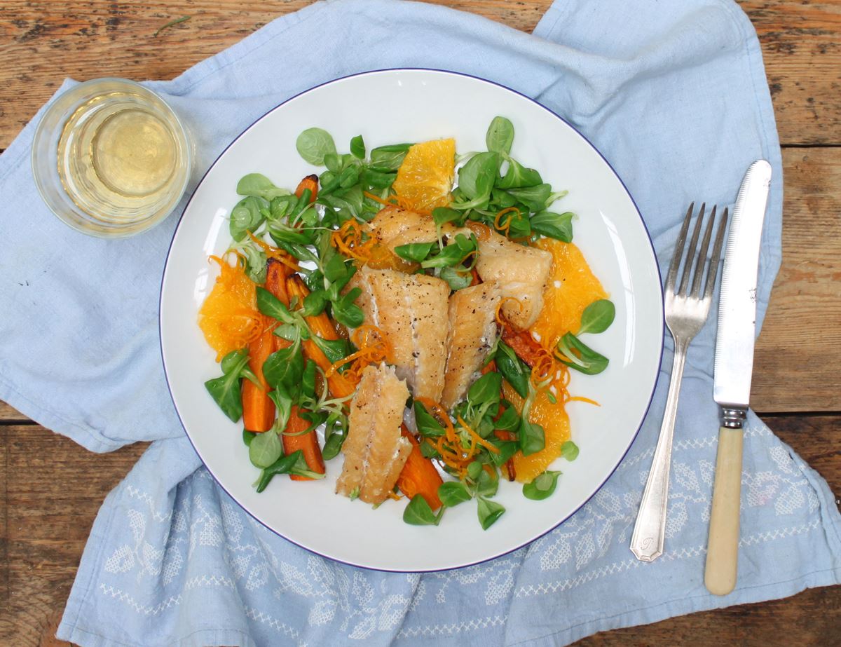 Smoked Haddock with Orange & Carrot Salad