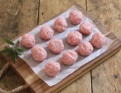 Pork Meat Balls, Organic, Helen Browning (300g, pack of 12)