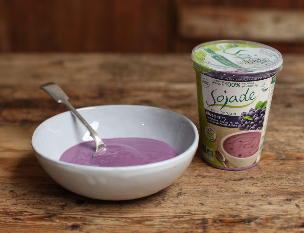 Blueberry Soya Yogurt, Organic, Sojade (400g) Abel & Cole