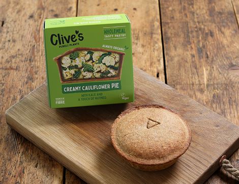 Creamy Cauliflower Pie, Wholemeal, Organic, Clive's Pies (235g)