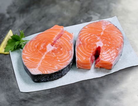 Salmon Steaks, Organic Farmed, pack of 2 (400g) 