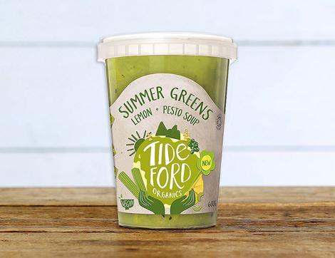 Summer Greens, Lemon & Pesto Soup, Organic, Tideford Organics (600g)