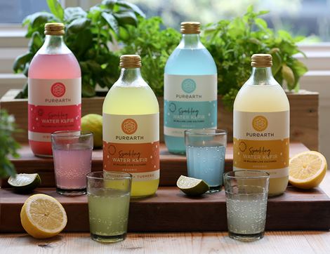 Hibiscus & Lime Water Kefir, Organic, Purearth (550ml)