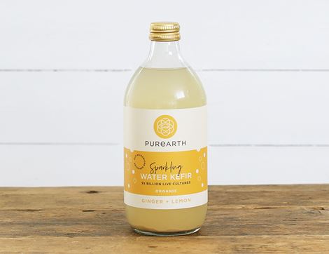 Ginger & Lemon Water Kefir, Organic, Purearth (550ml)