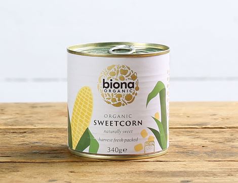 Sweetcorn, Organic, Biona (340g)