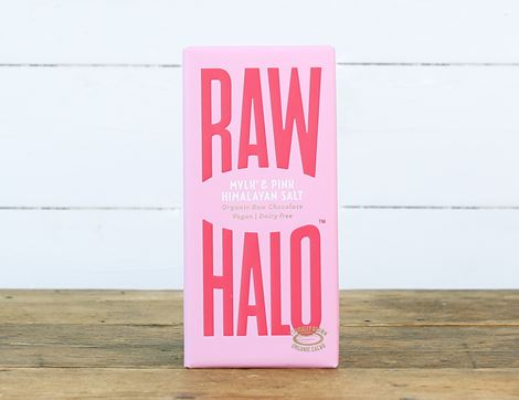 Mylk & Pink Salt Raw Chocolate, Organic, Raw Halo (70g)