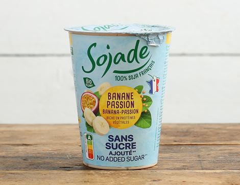 banana & passion fruit soya yogurt alternative sojade