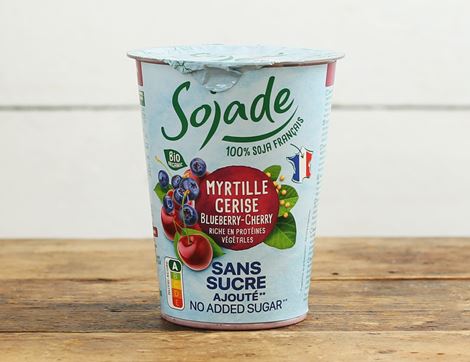 blueberry & cherry soya yogurt alternative sojade