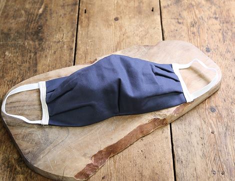 organic cotton face mask navy
