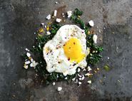 Fried Egg with Cavolo Nero, Feta & Chilli