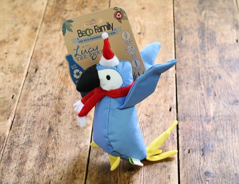 christmas parrot dog toy