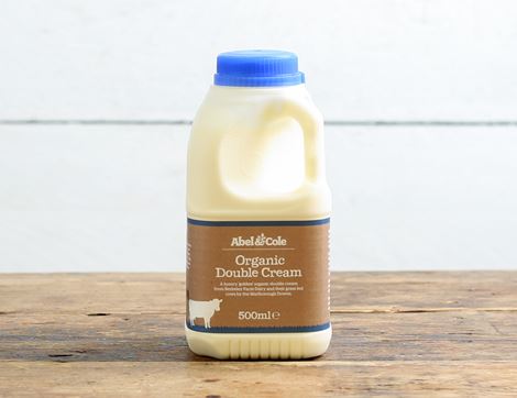 organic double cream abel & cole 500ml