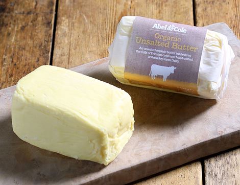 Unsalted Butter, Organic, Abel & Cole (500g)