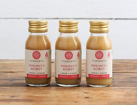 lemon & ginger immunity shot purearth