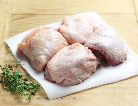 Chicken Thighs, Boneless, Organic, Abel & Cole (550g avg, pack of 4)