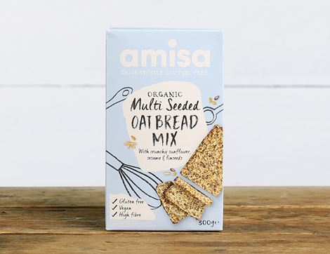 Gluten Free Multi Seeded Oat Bread Mix, Organic, Amisa (300g)