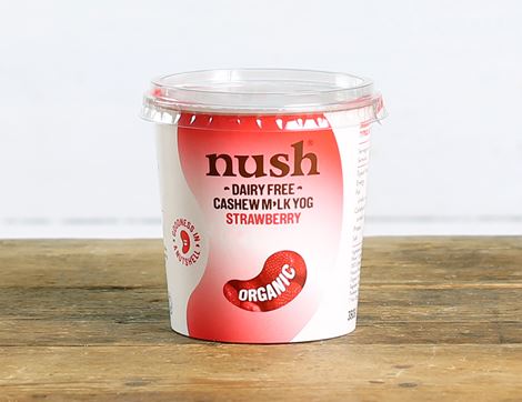 Strawberry Cashew M*lk Yogurt, Dairy Free, Organic, Nush (350g)