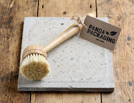 bamboo pot brush long panda packaging