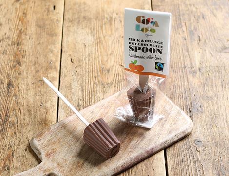 organic milk chocolate orange spoon