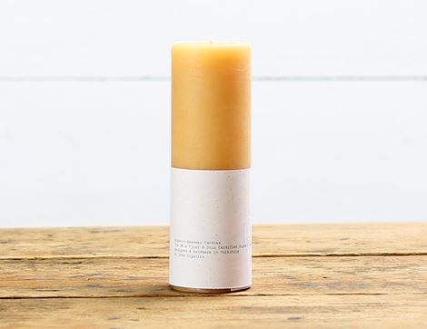 organic beeswax pillar candle skar organics