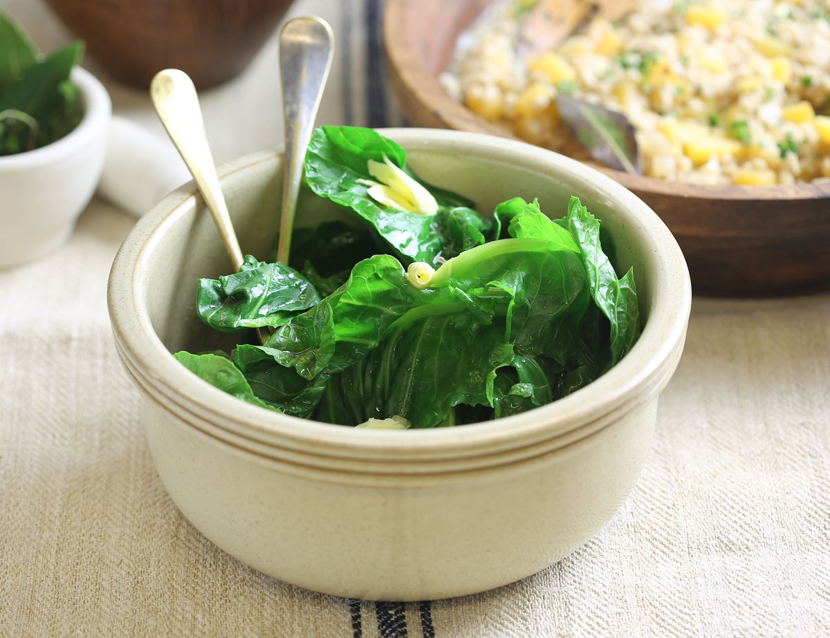 Cider Buttered Greens