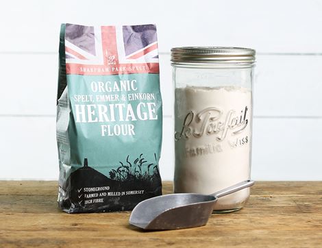 organic spelt emmer and einkorn heritage flour