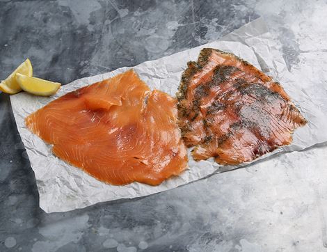 organic farmed smoked salmon due severn & wye smokery
