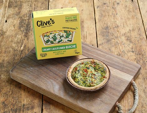 organic vegan cauliflower quiche clives