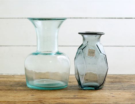Recycled Glass Origami Vase, Jarapa