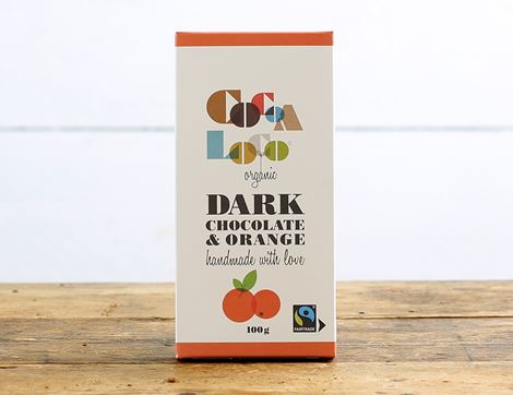 organic dark chocolate with organge cocoa loco