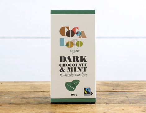 organic dark chocolate with mint cocoa loco