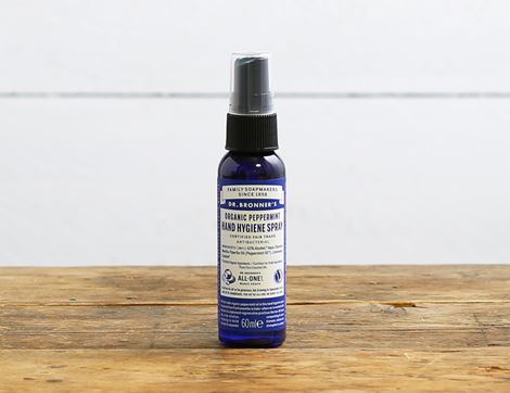 Hand Sanitiser, Peppermint, Organic, Dr Bronner's (60ml)
