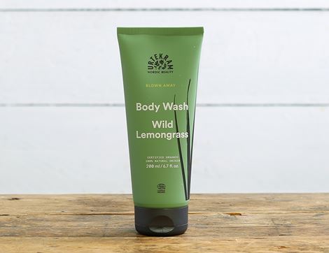 organic wild lemongrass body wash urtekram