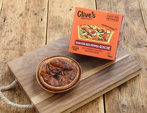 organic vegan roast red pepper quiche clive's